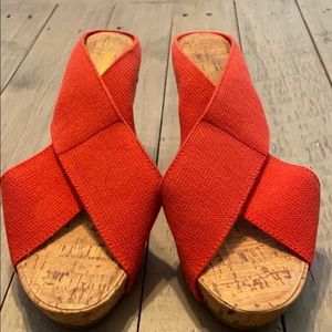 Coach Tangerine Wedge Size 8